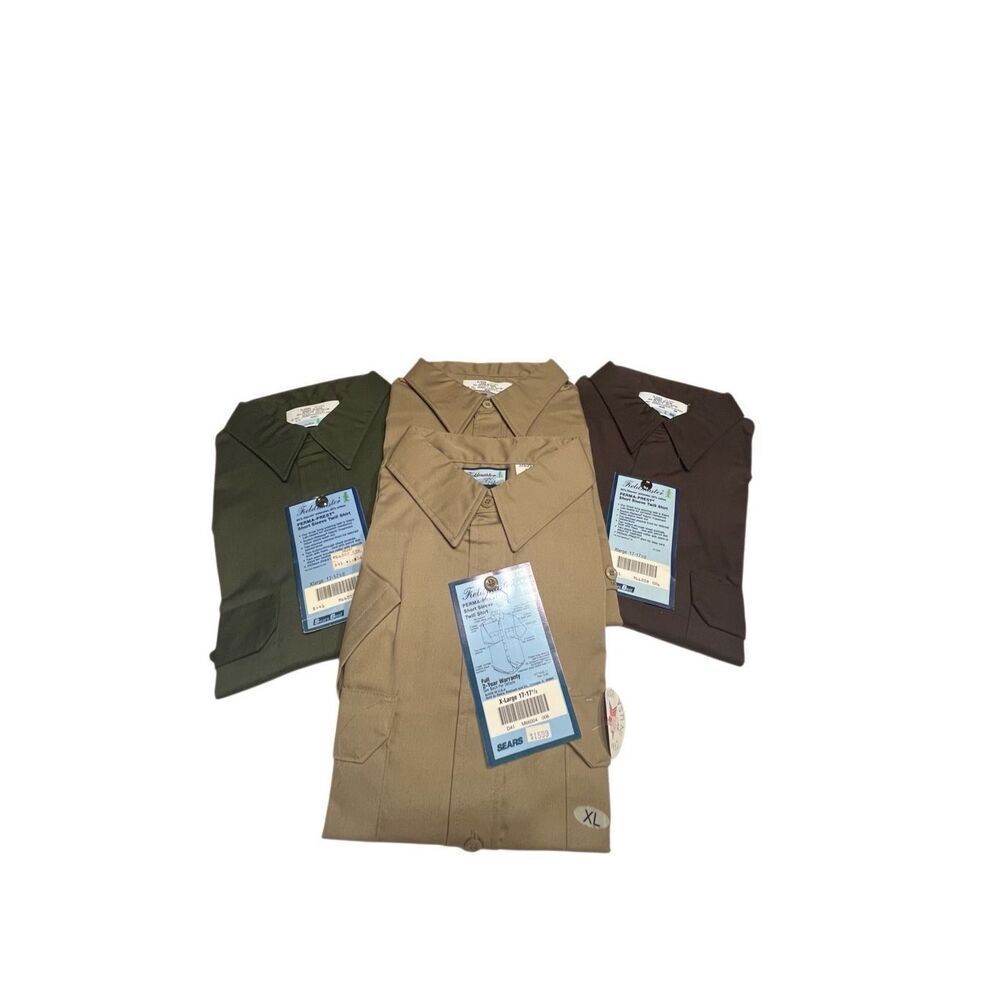 Field & Stream Work Shirts Sz XL (17-17 1/2) 3 Short Sleeve 1 Long sleeve NWT